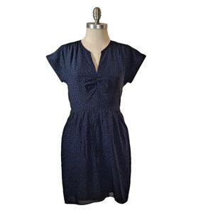 Madewell Silk Fable Dress In Leaf Shade Size 2